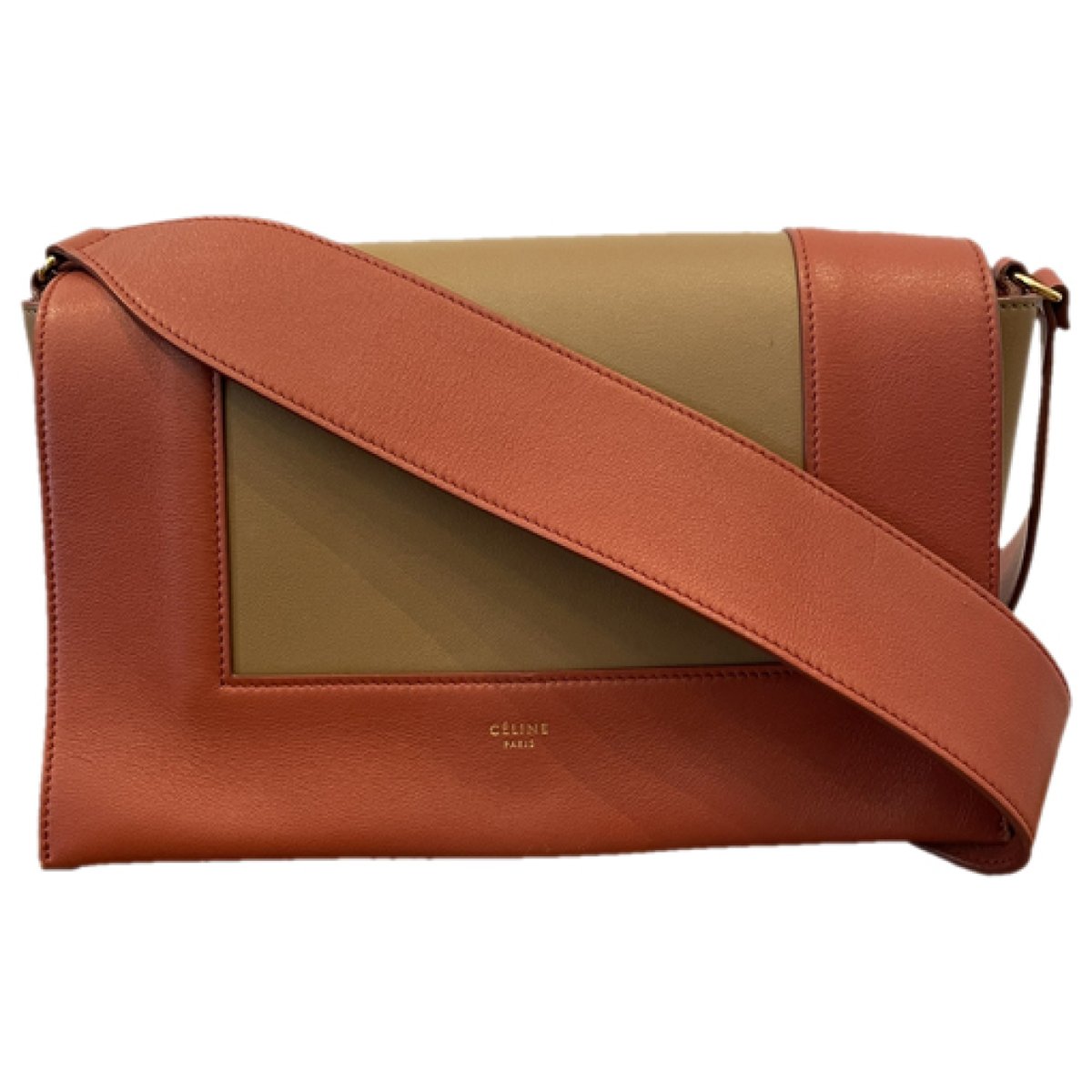Frame leather handbag