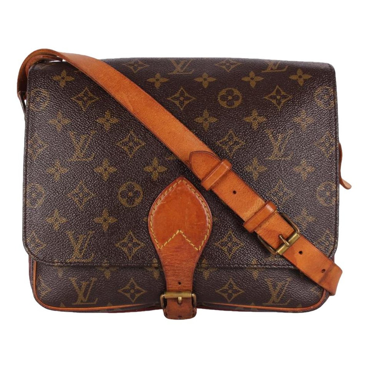 Cartouchière leather crossbody bag