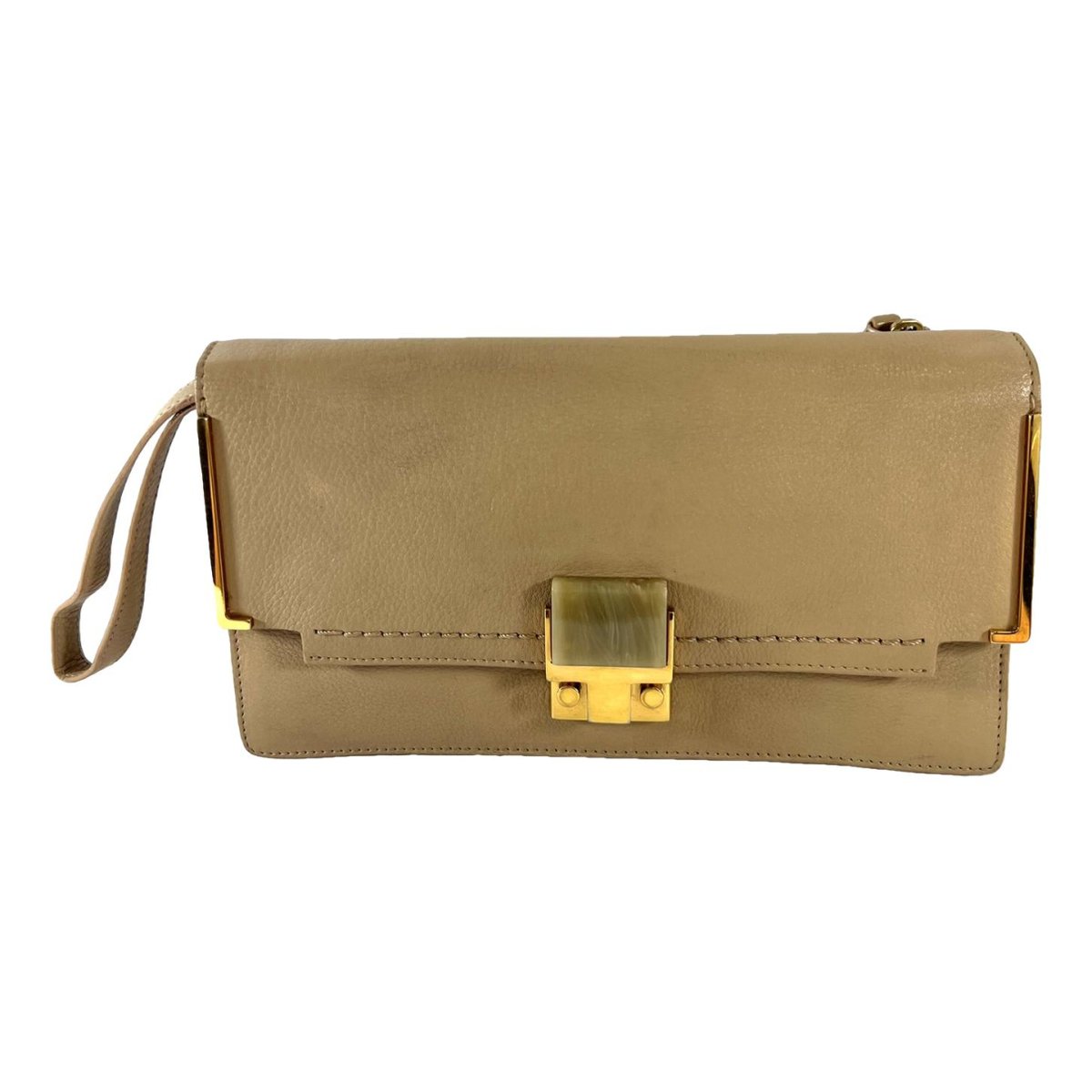 Leather clutch bag