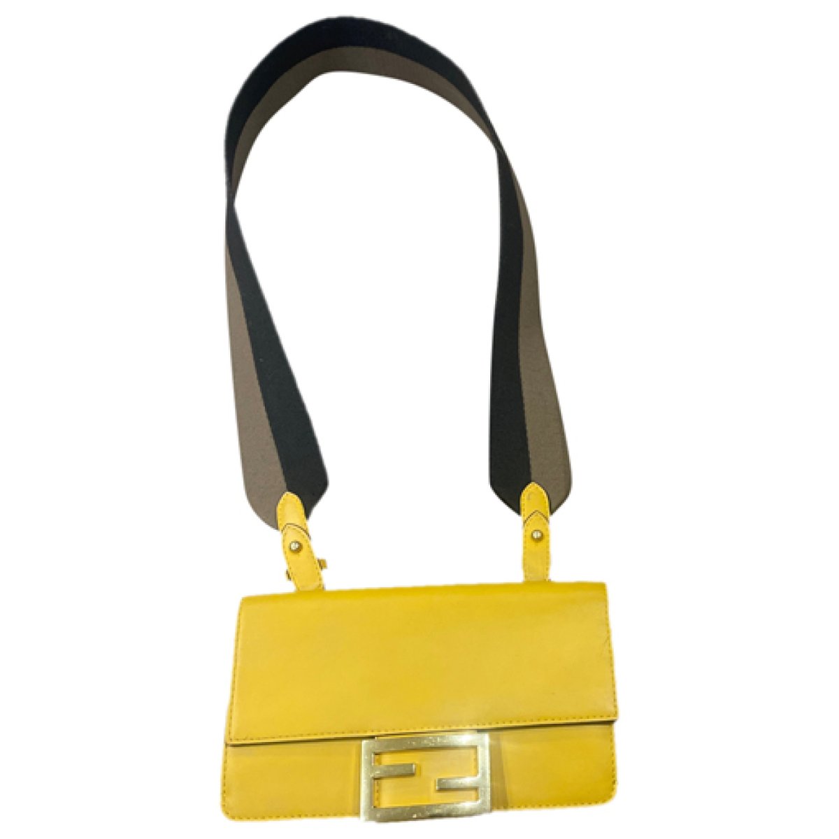 Flat Baguette leather crossbody bag