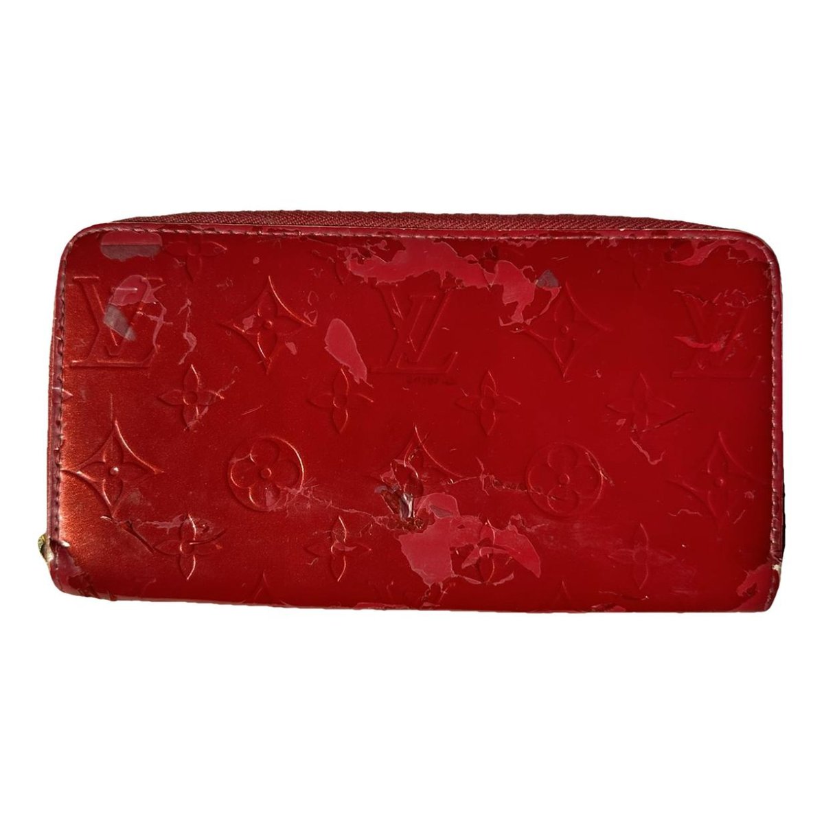 Zippy patent leather wallet