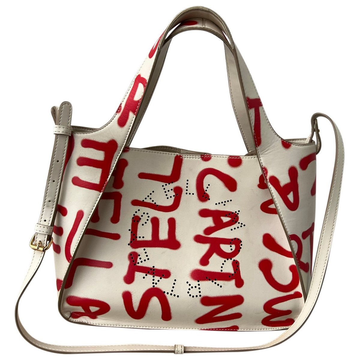 Logo vegan leather handbag