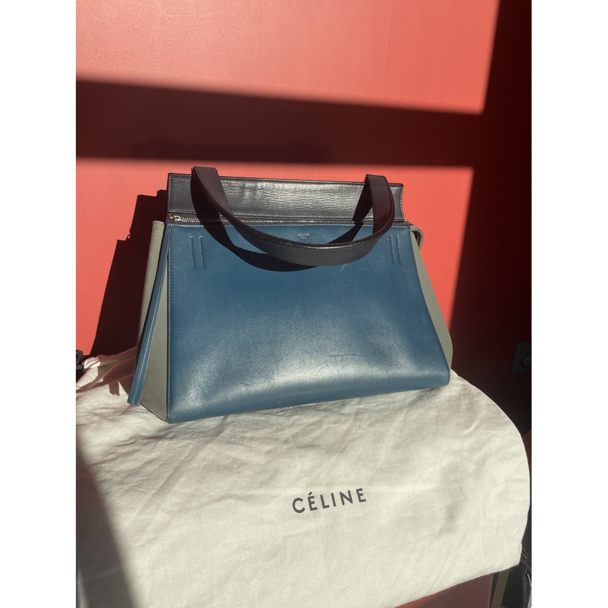Edge leather handbag