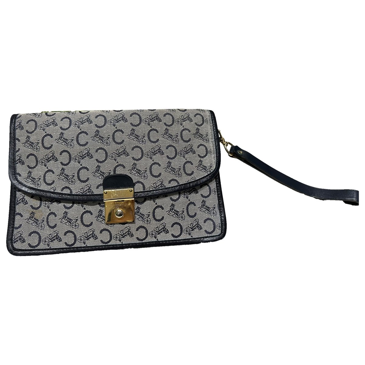 Trotteur cloth clutch bag