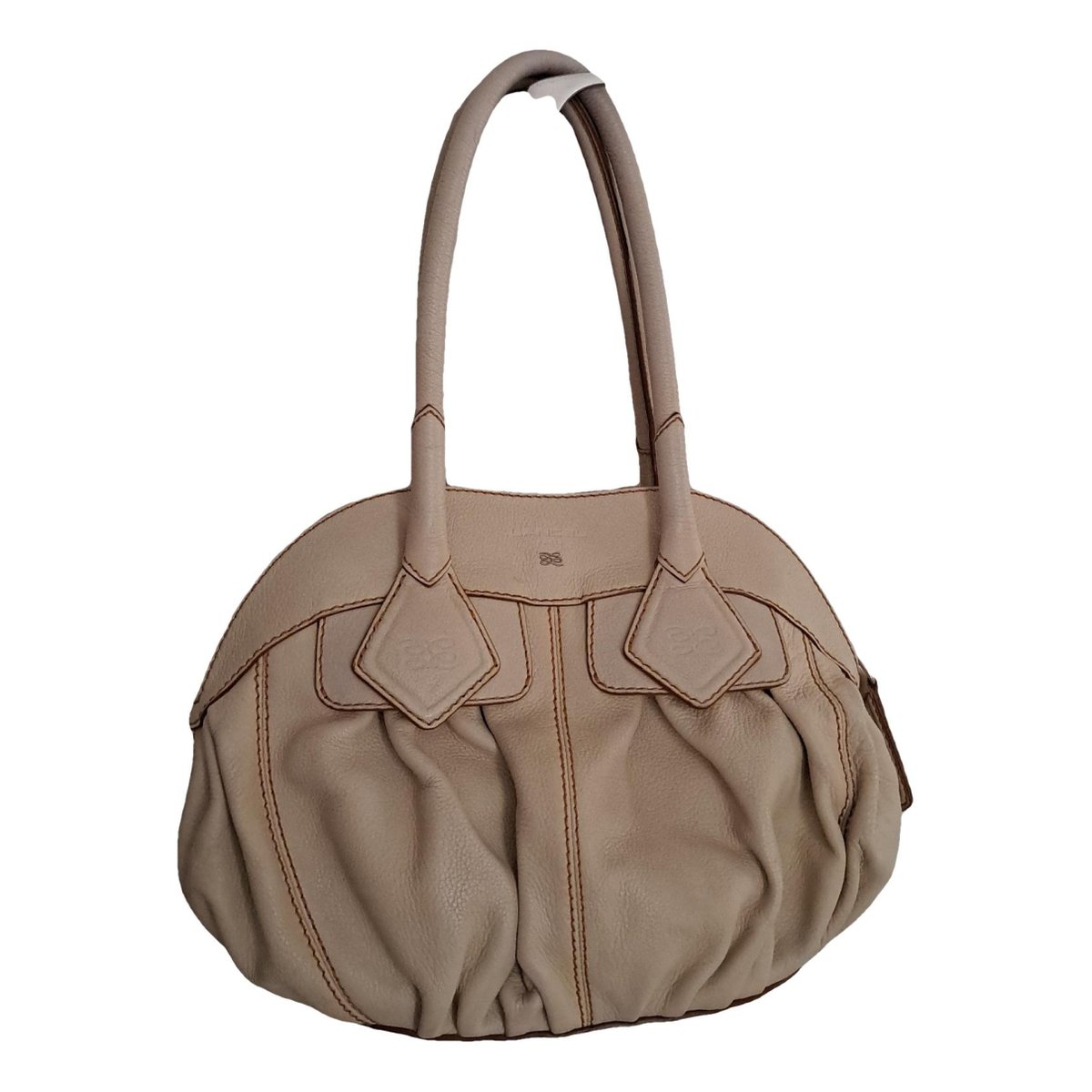 Gousset leather handbag