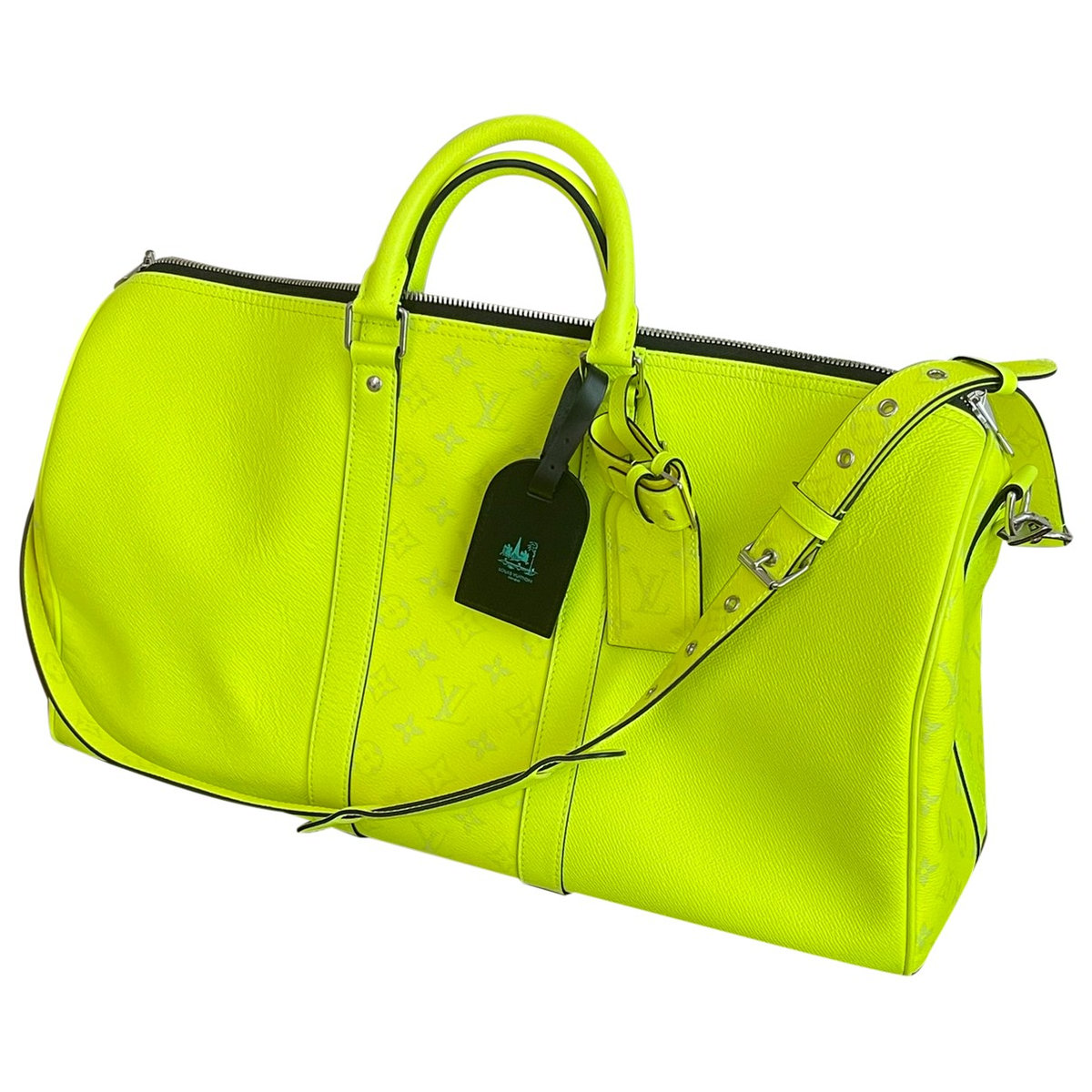 Keepall leather travel bag