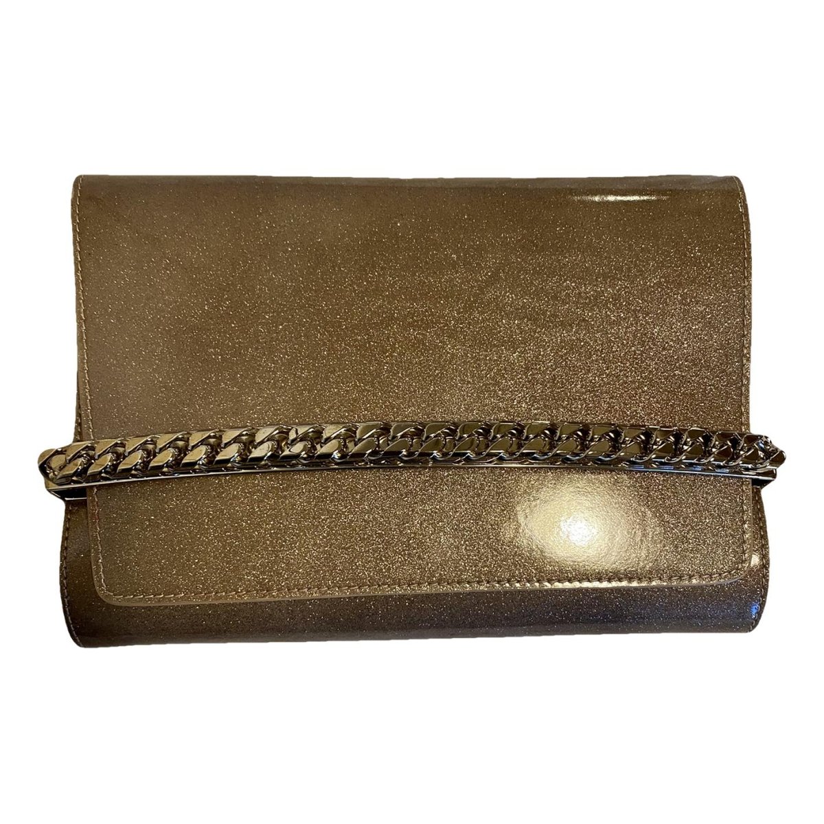 Candy patent leather clutch bag