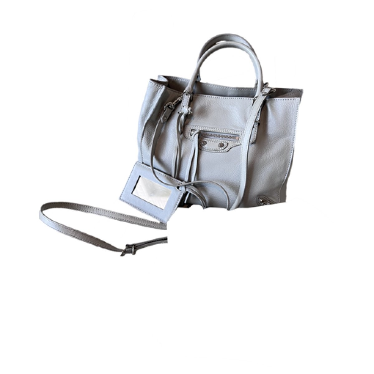 Papier leather handbag