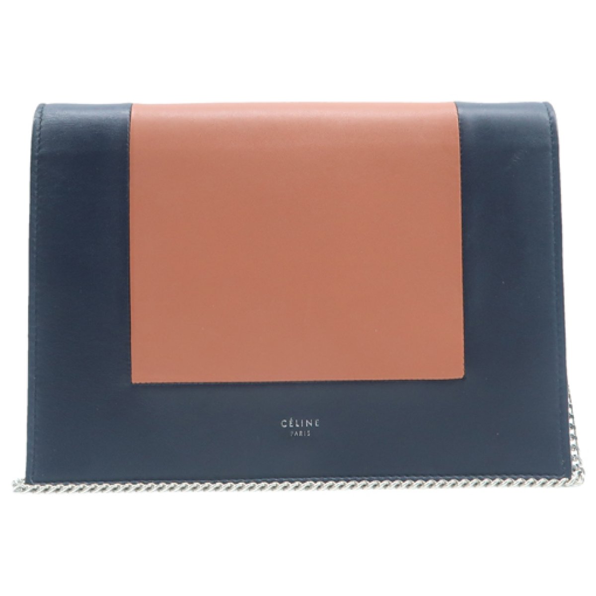 Frame leather handbag