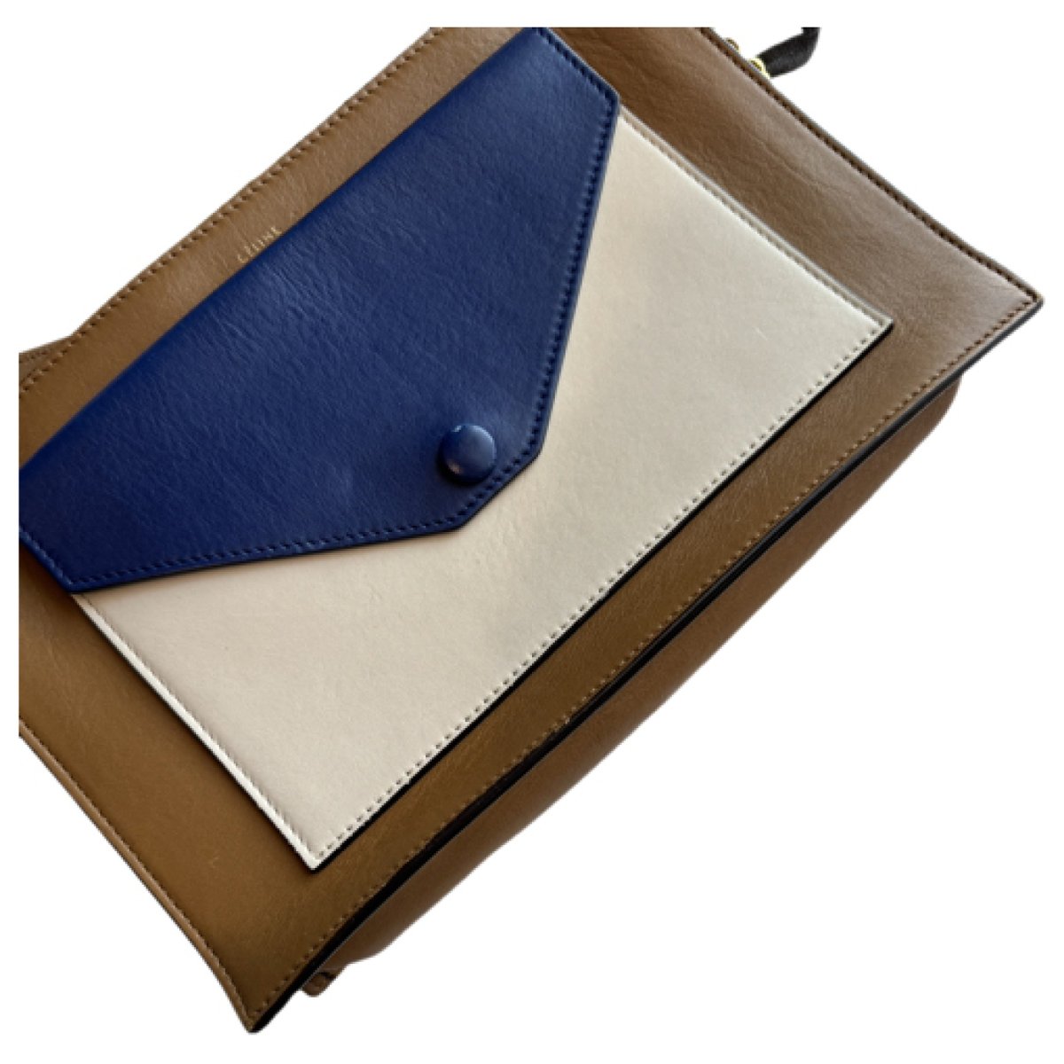 Pocket leather handbag