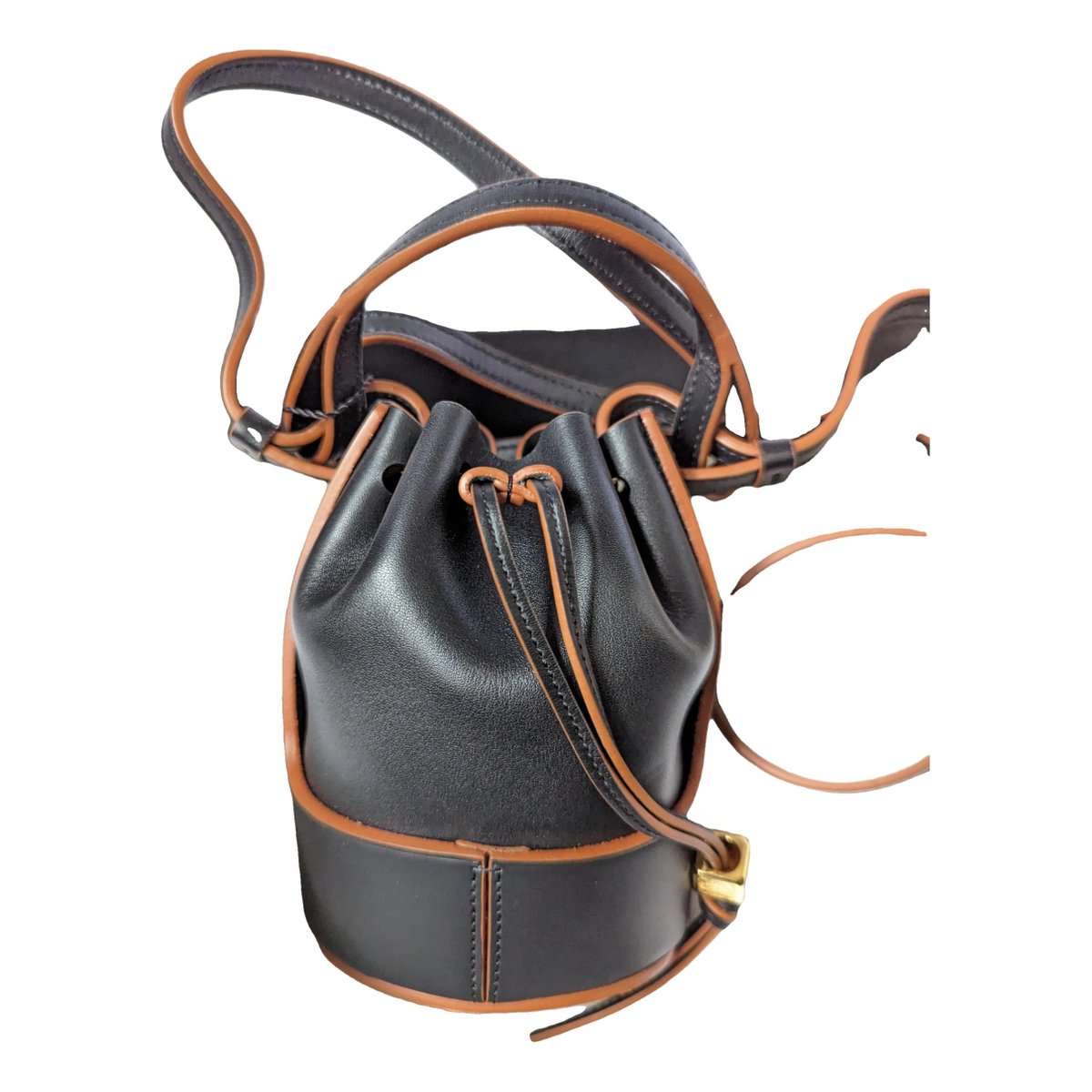 Balloon leather handbag