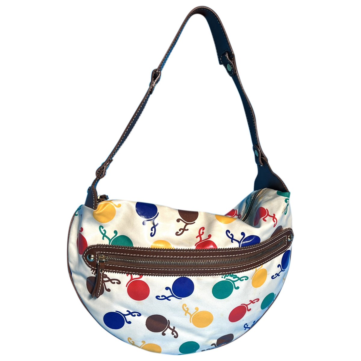 Croissant vinyl handbag