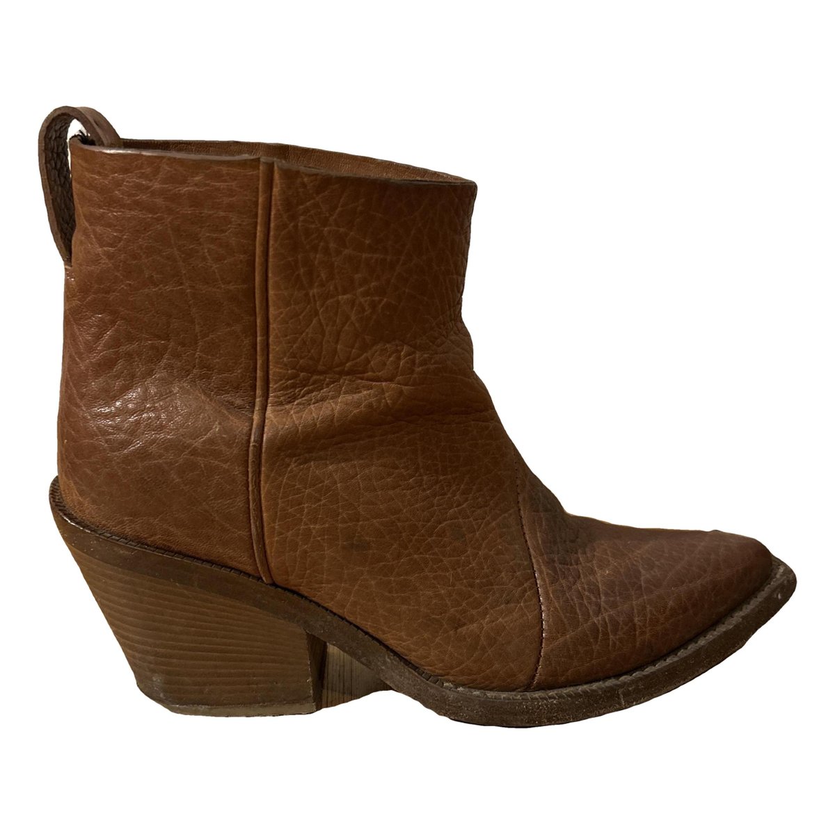 Donna leather cowboy boots