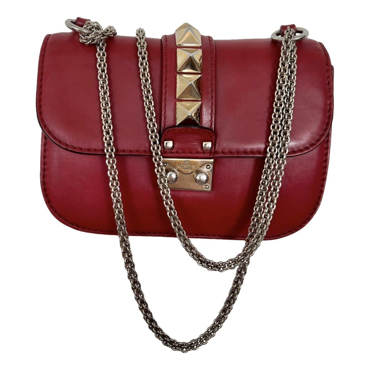 Glam Lock leather crossbody bag