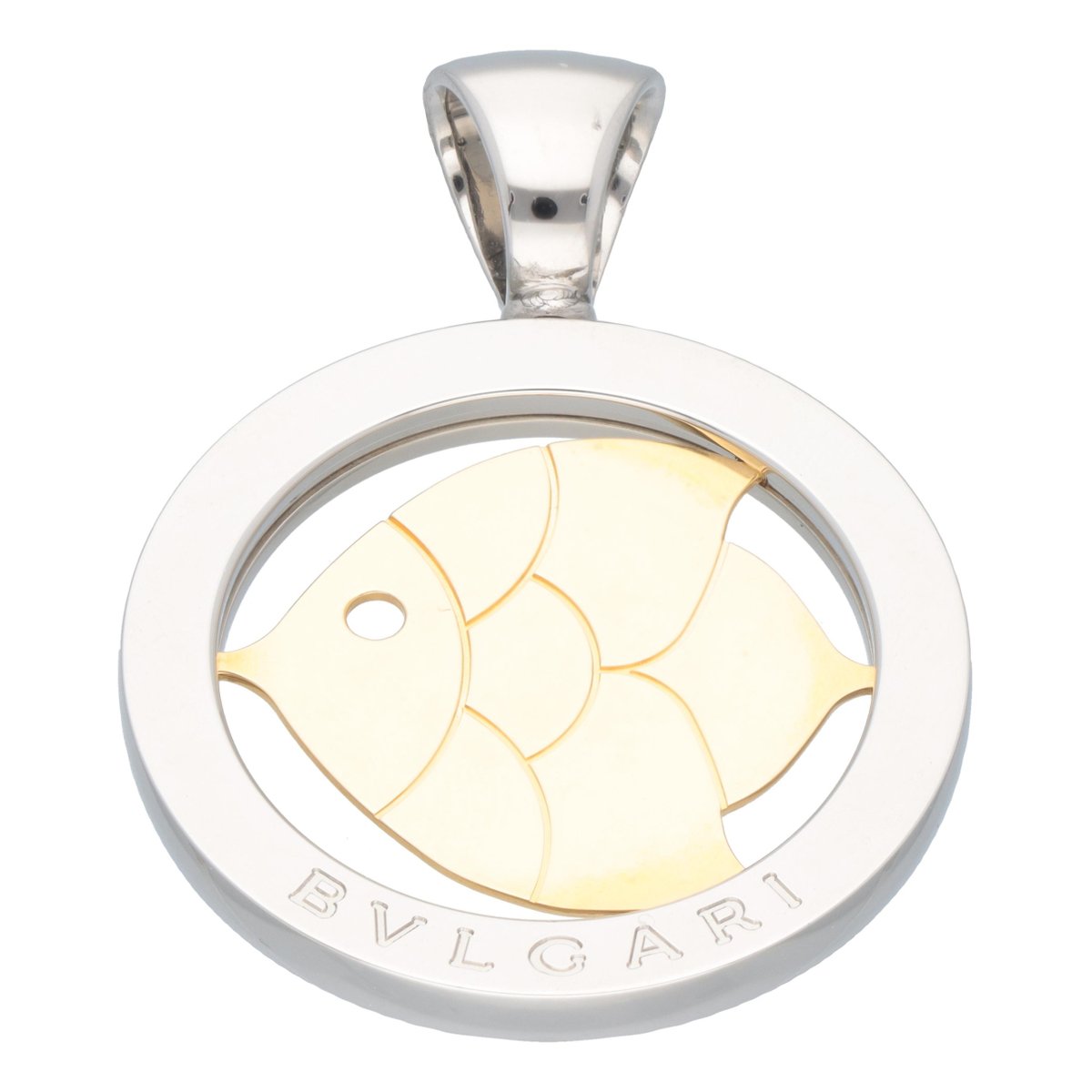 Tondo yellow gold pendant