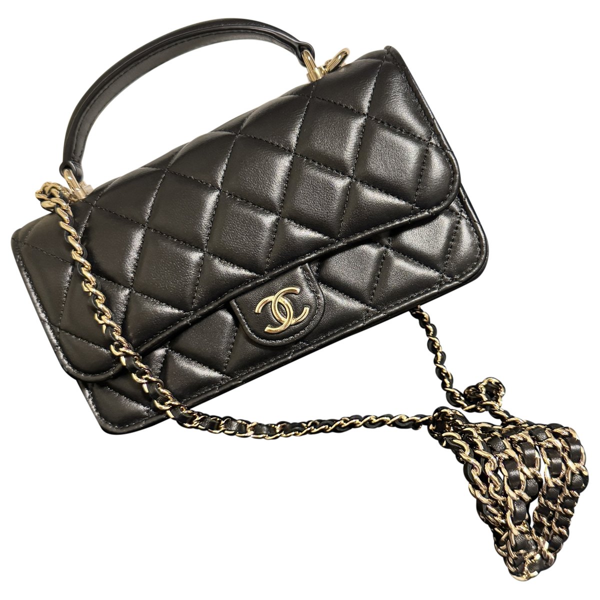 Wallet On Chain leather crossbody bag
