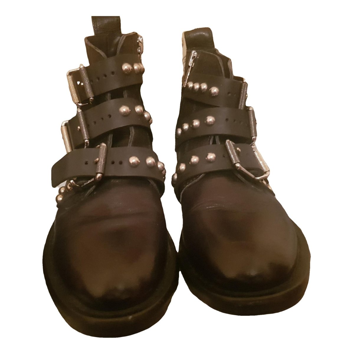 Laureen Spikes leather biker boots