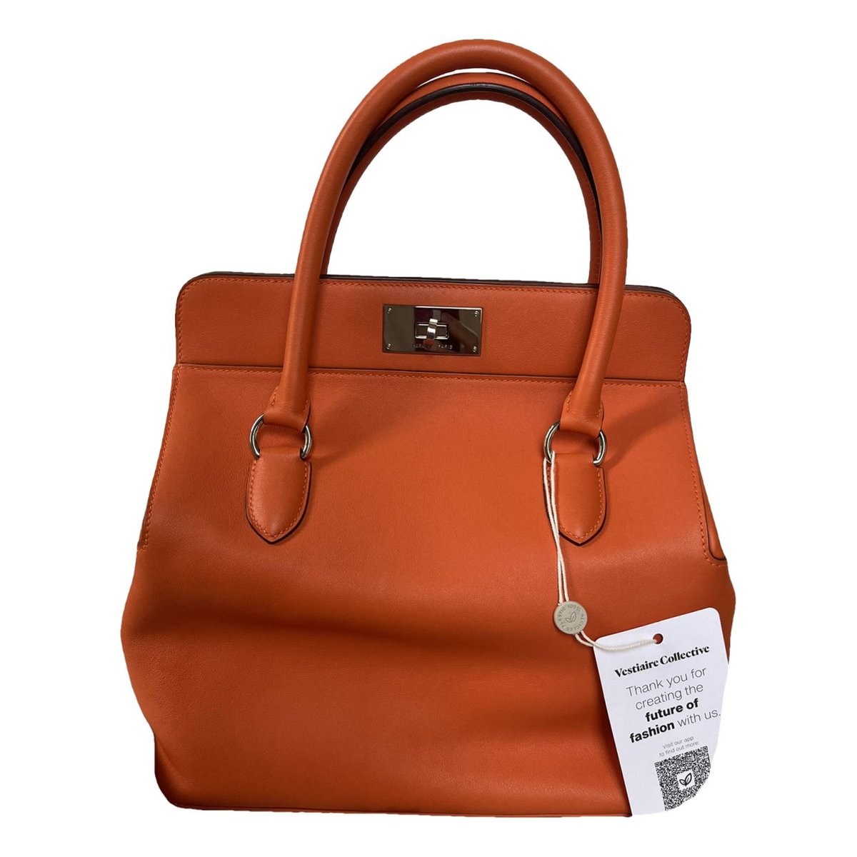 Toolbox leather handbag