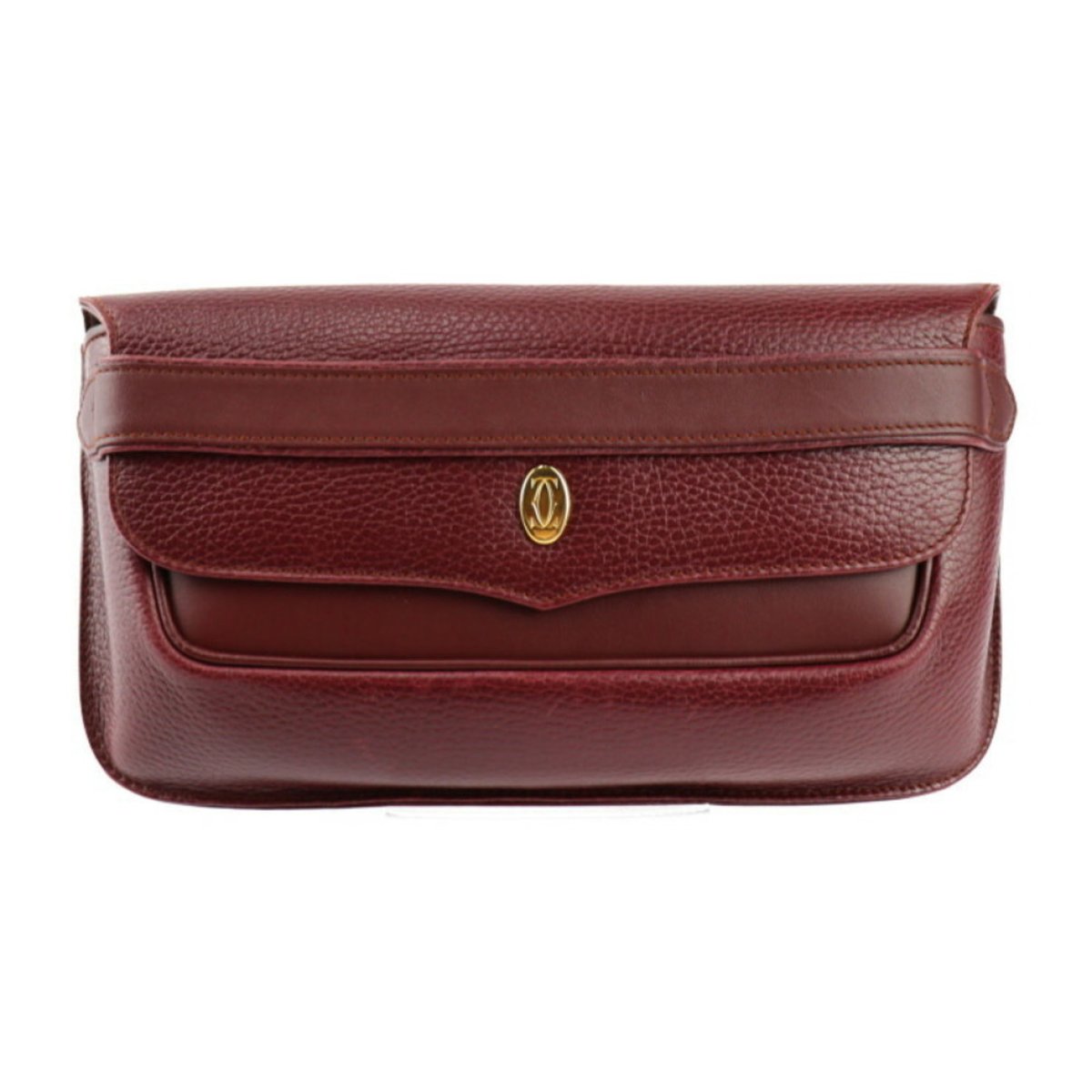 C leather clutch bag