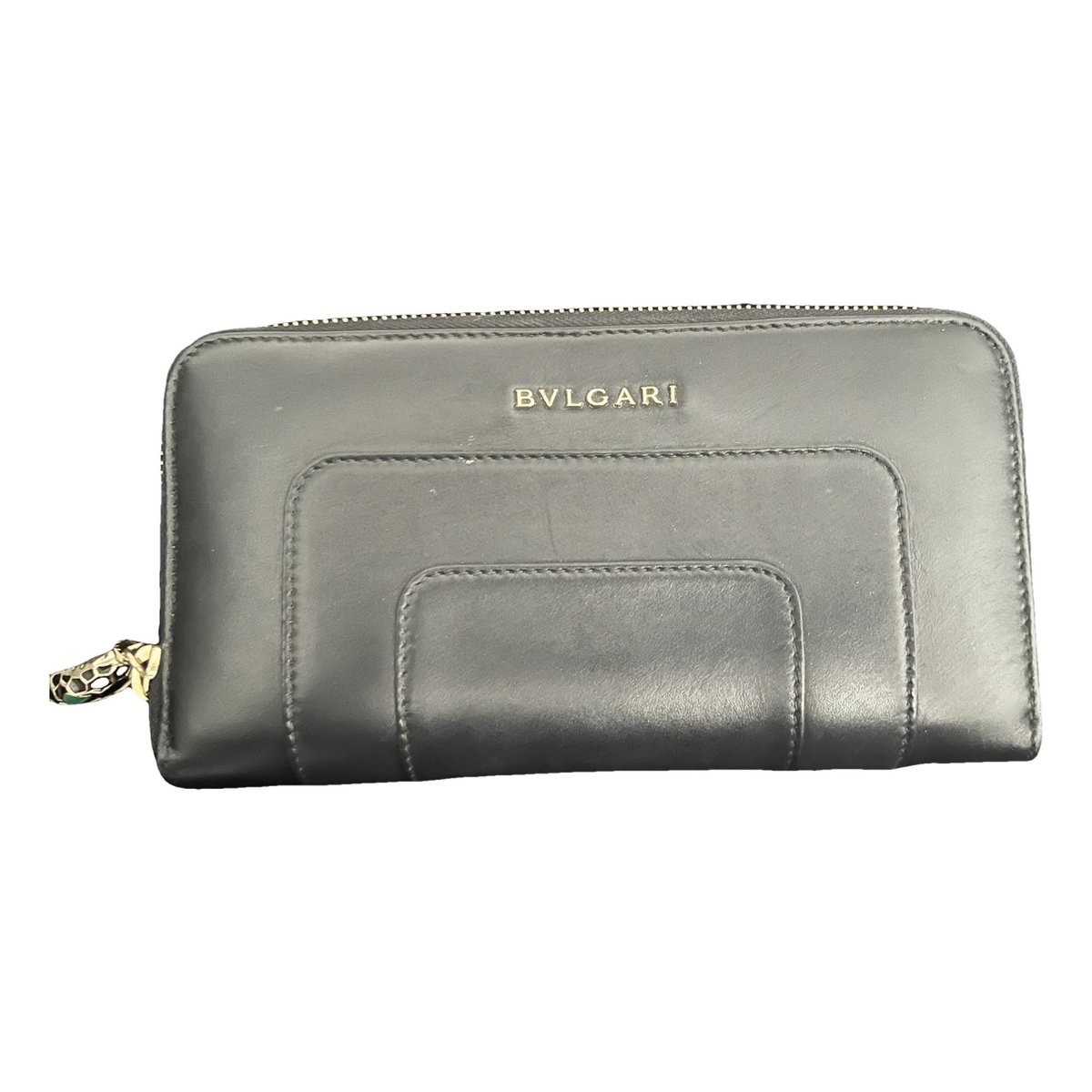 Serpenti leather wallet