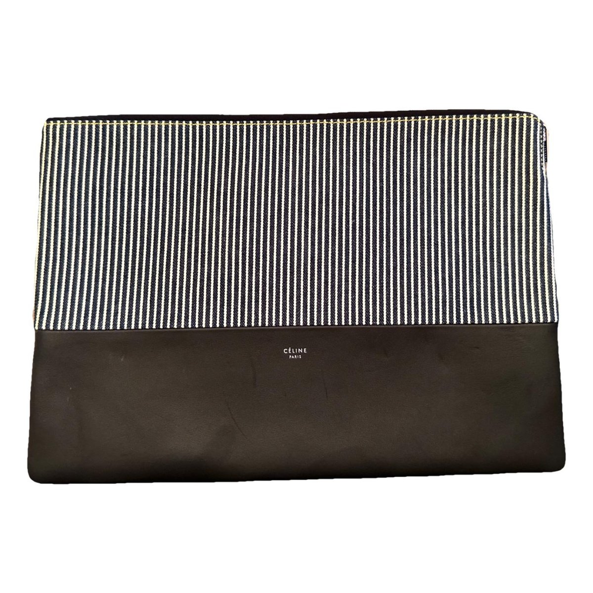 Pocket leather clutch bag