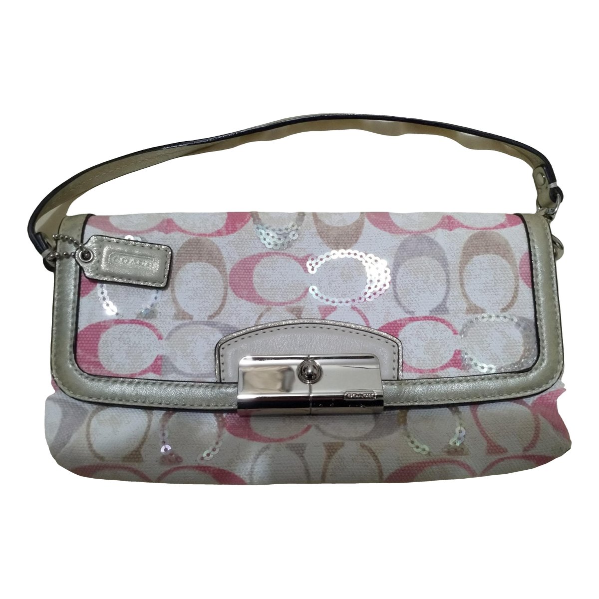 Signature Sufflette cloth clutch bag