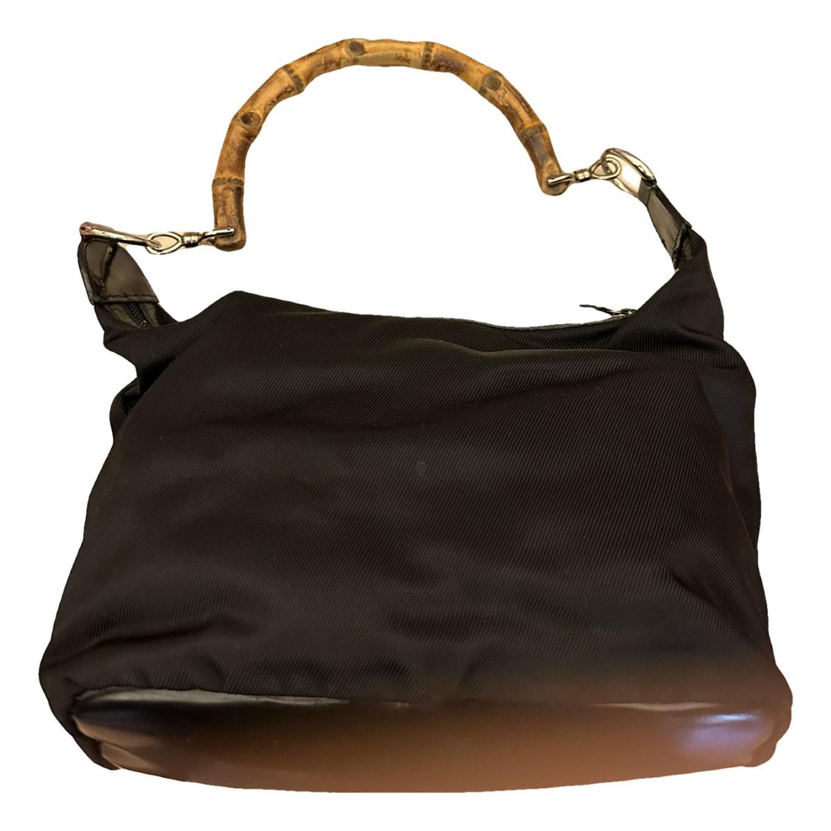 Bamboo Zip Top Handle cloth handbag