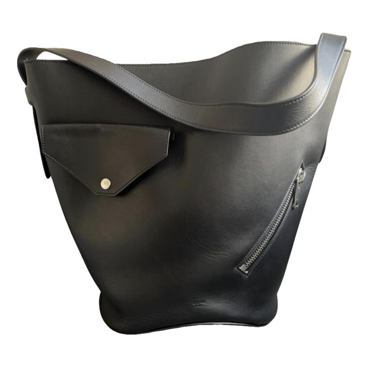 Biker leather handbag