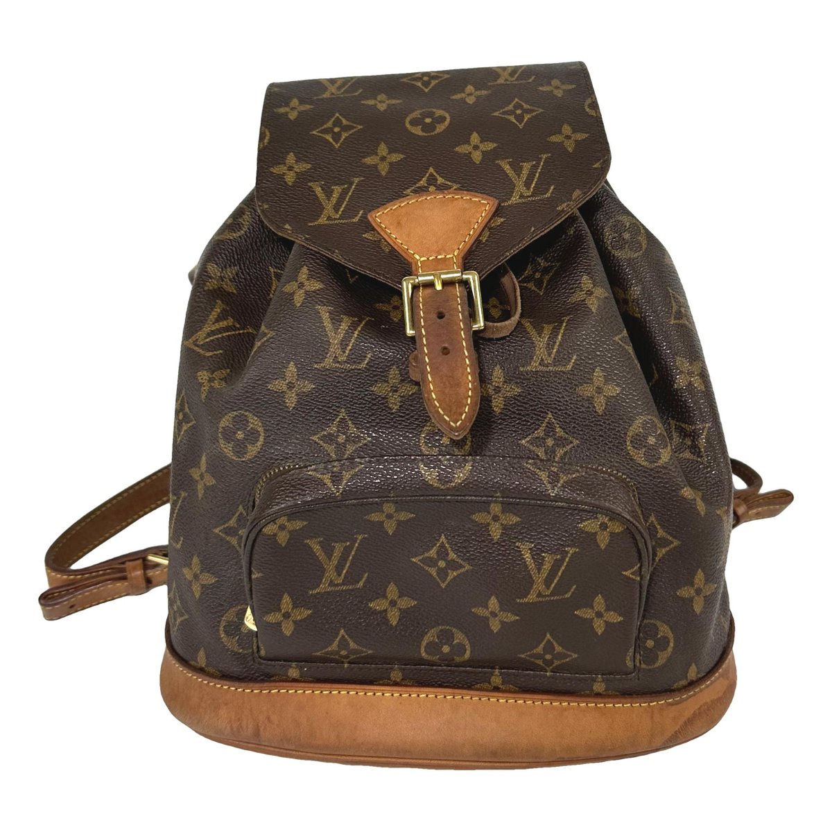Montsouris Vintage leather backpack