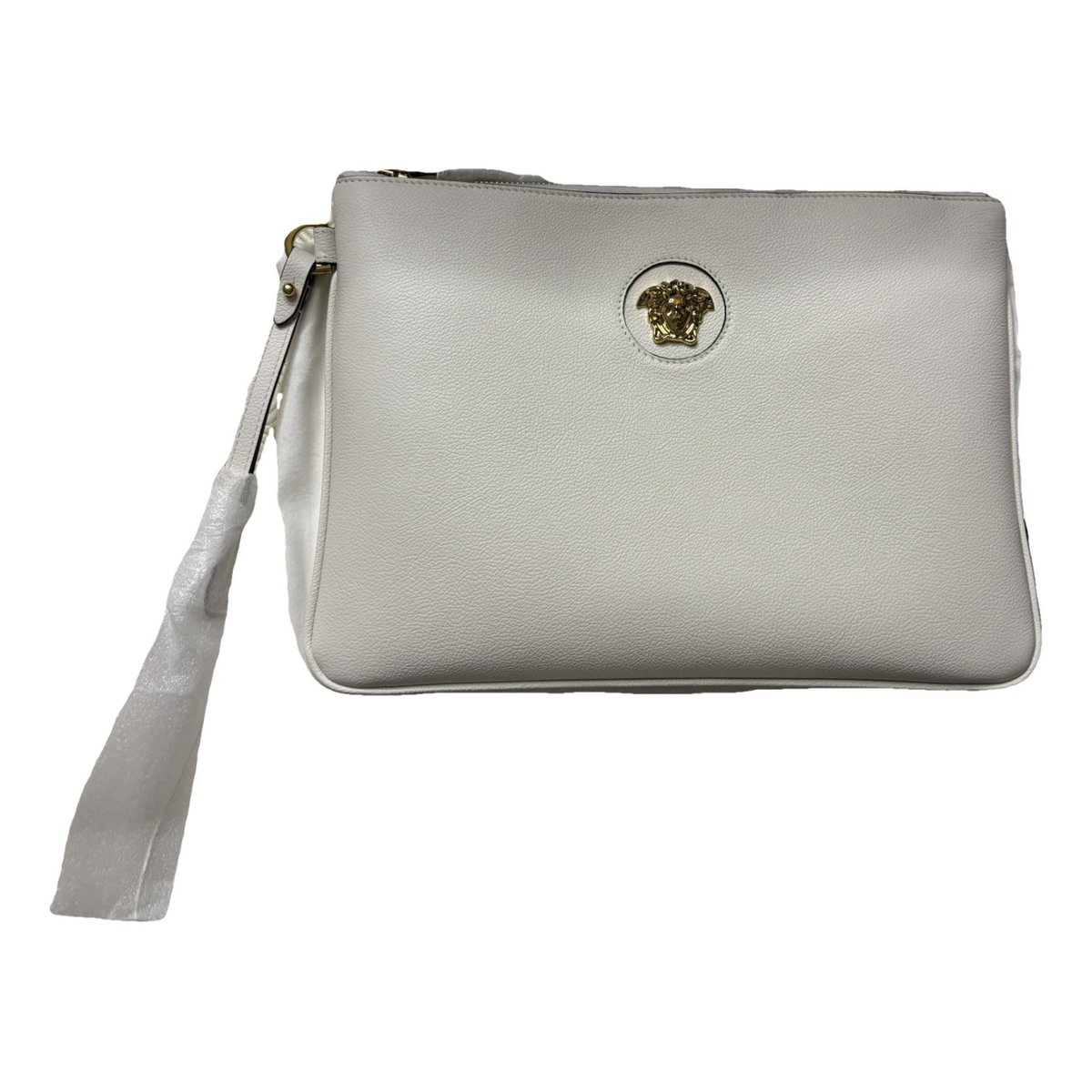 La Medusa leather clutch bag