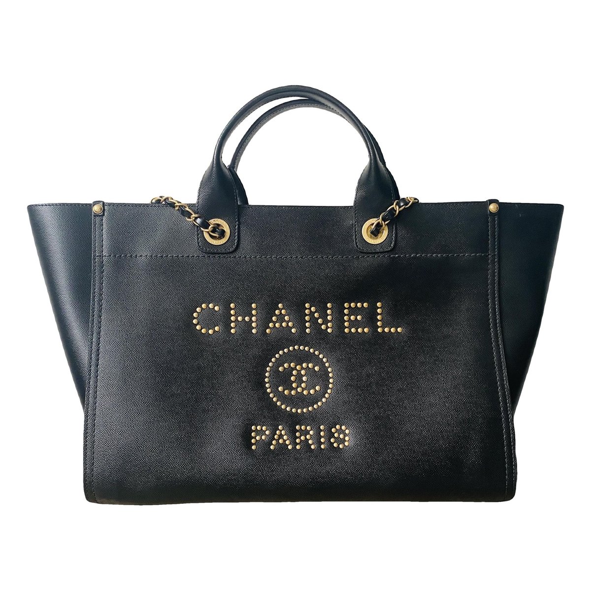 Deauville Chain leather tote