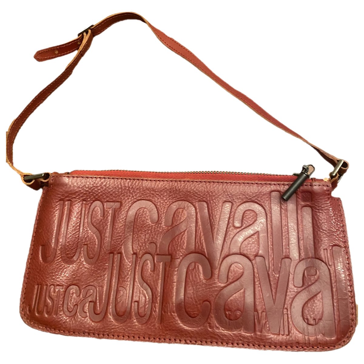 Leather clutch bag
