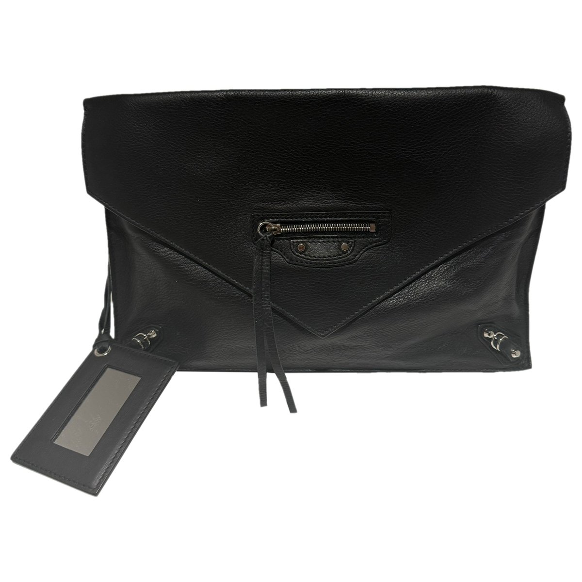 First leather clutch bag