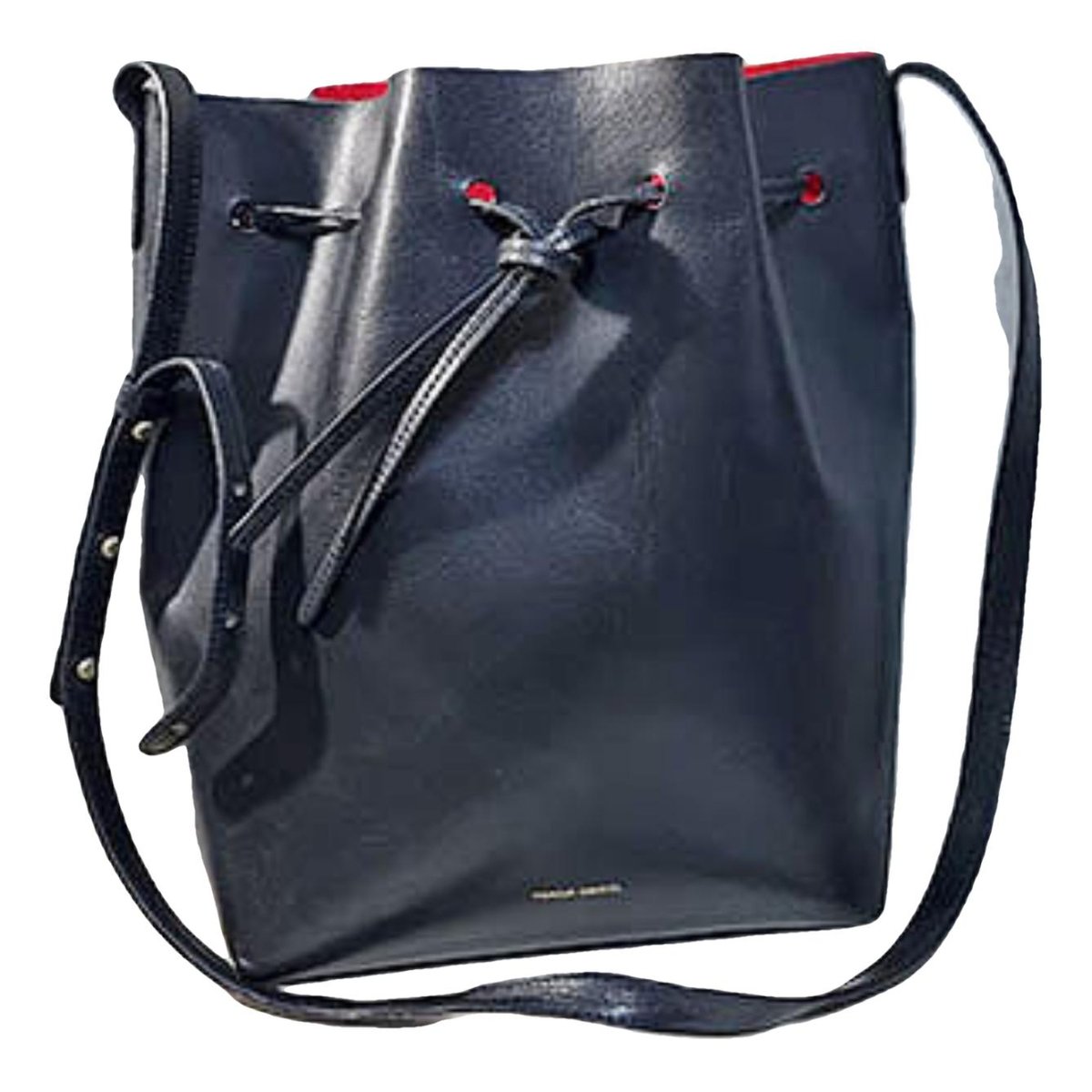 Bucket leather handbag