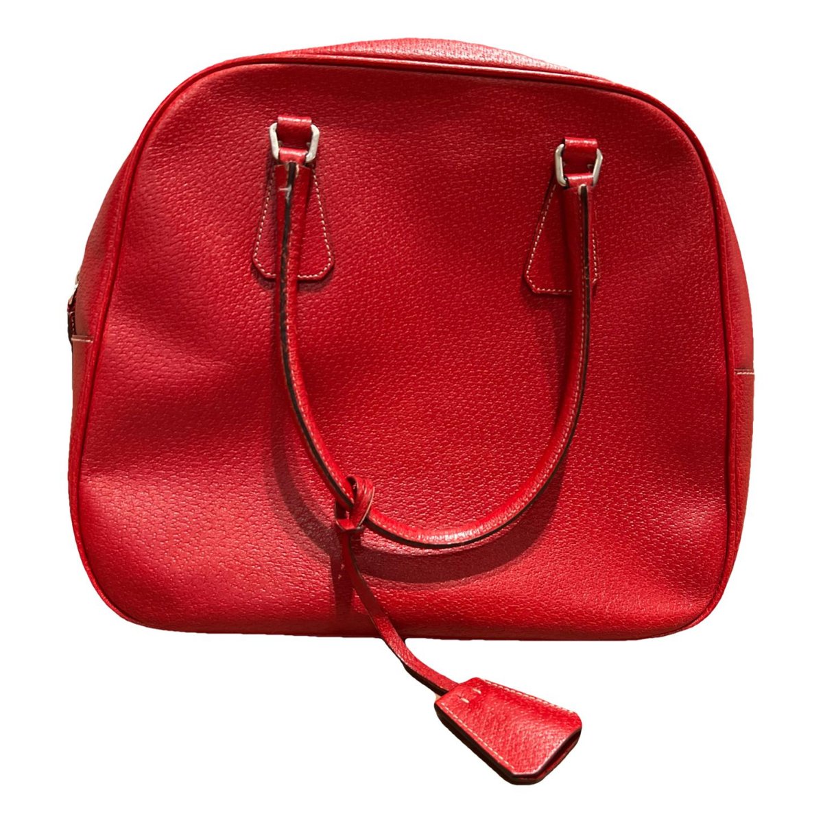 Pyramid leather handbag