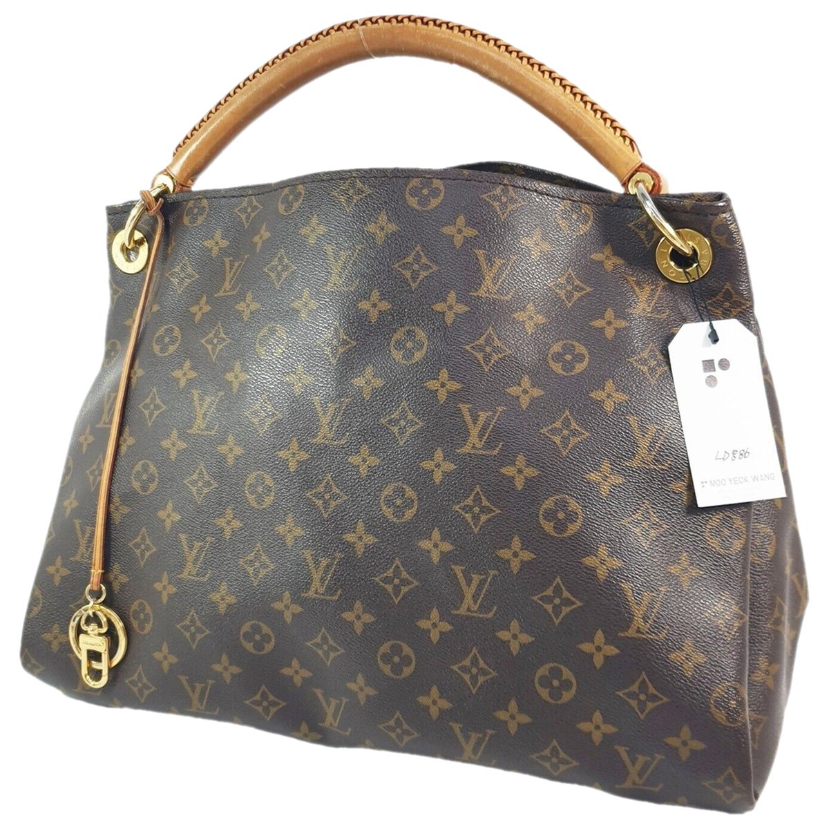Artsy leather handbag