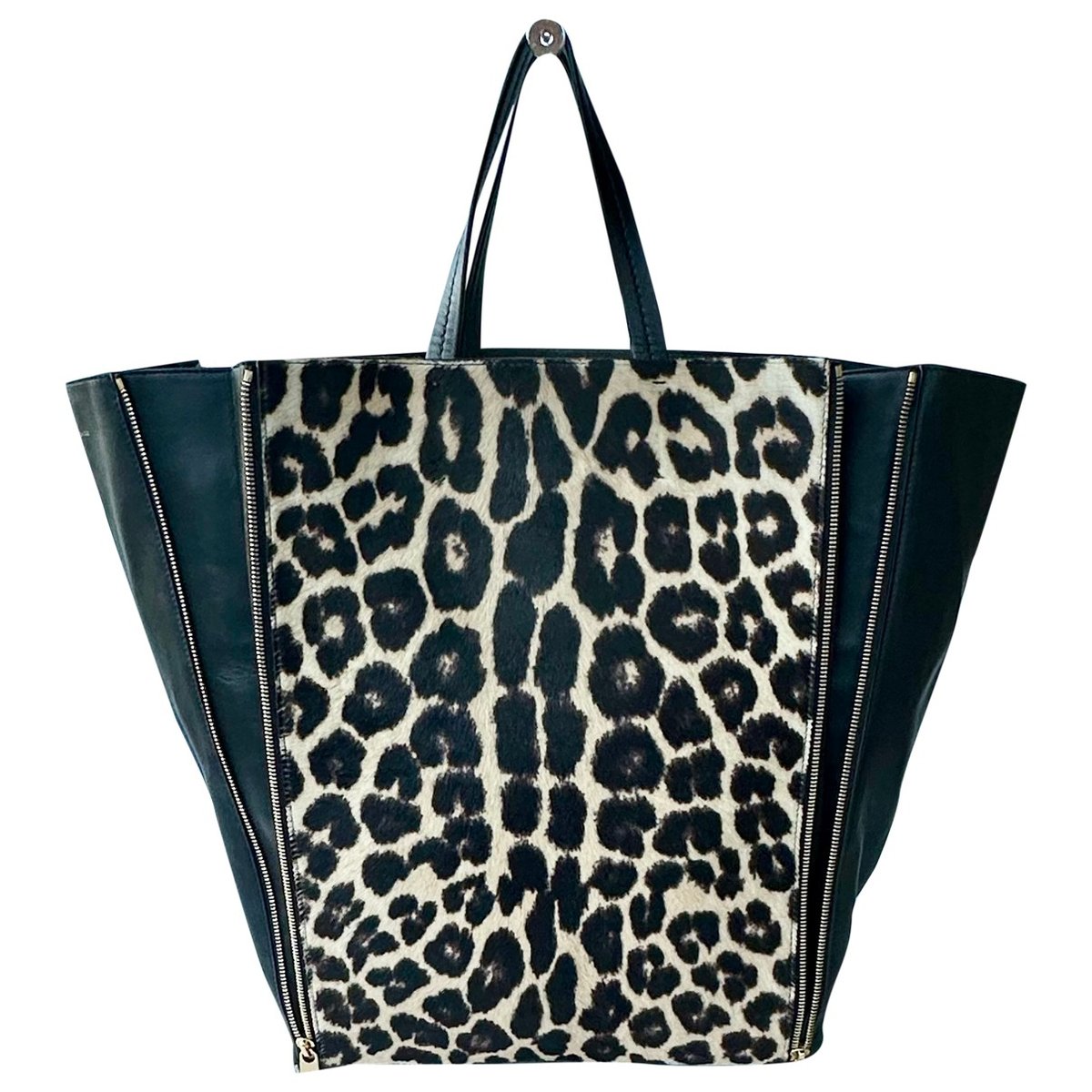 Gusset pony-style calfskin handbag