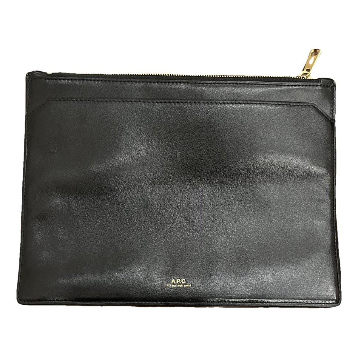 Leather clutch bag