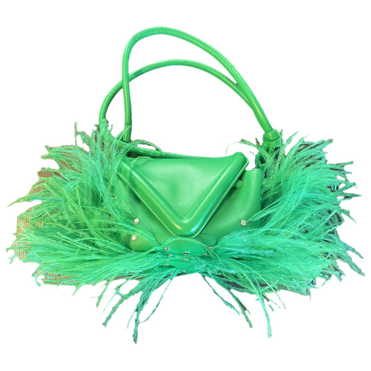 Beak leather crossbody bag