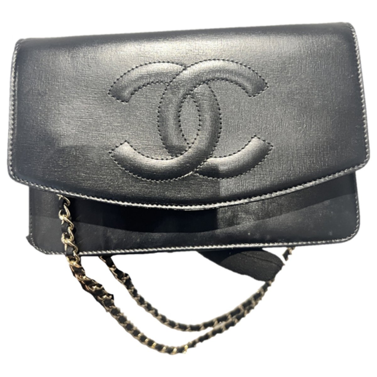 Wallet On Chain Double C leather crossbody bag