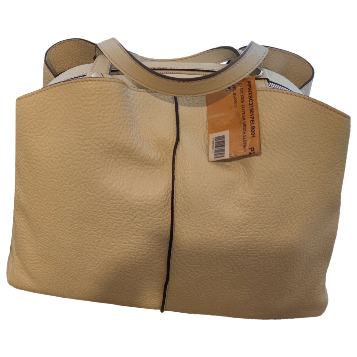 Shopping Media leather handbag