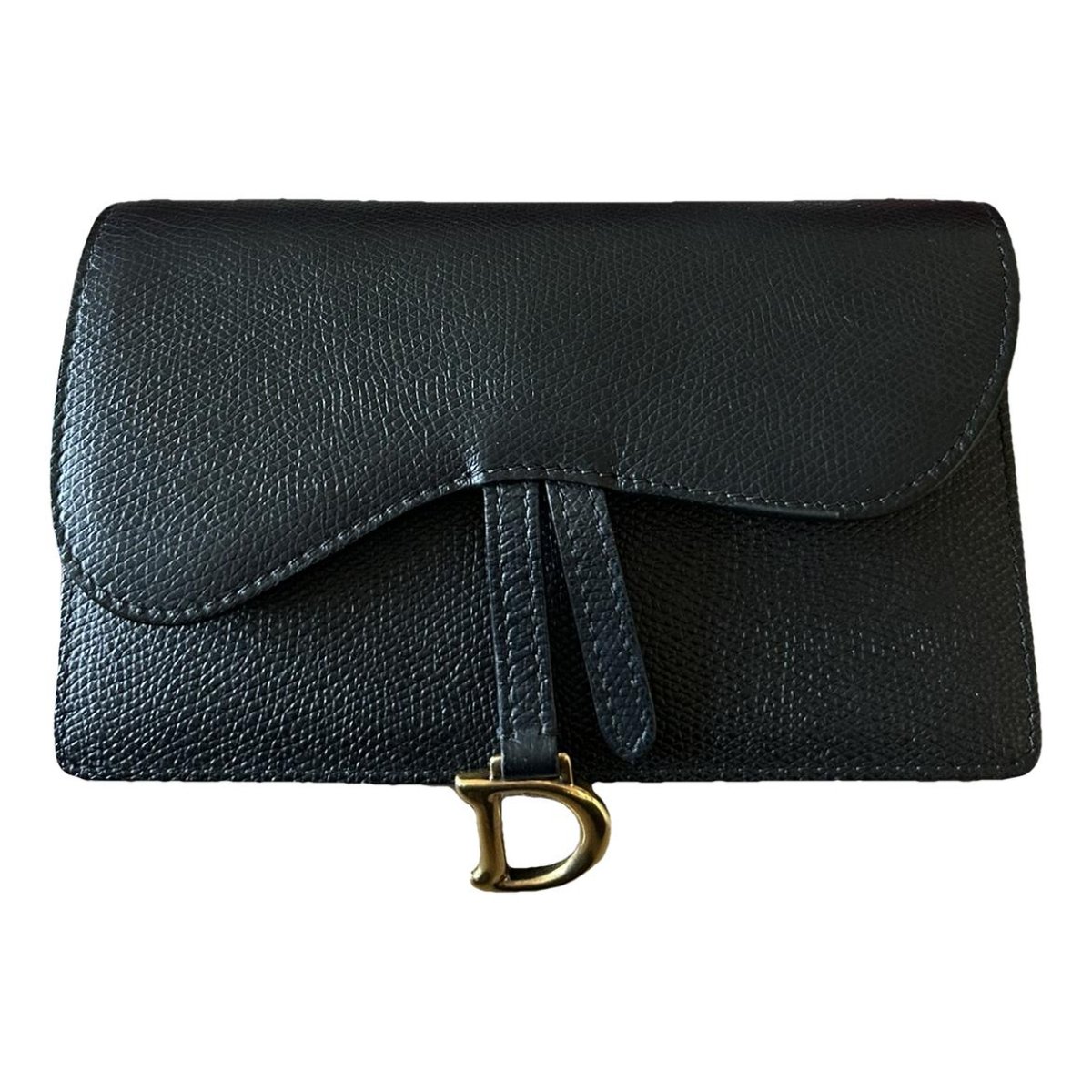 Saddle rectangular leather handbag