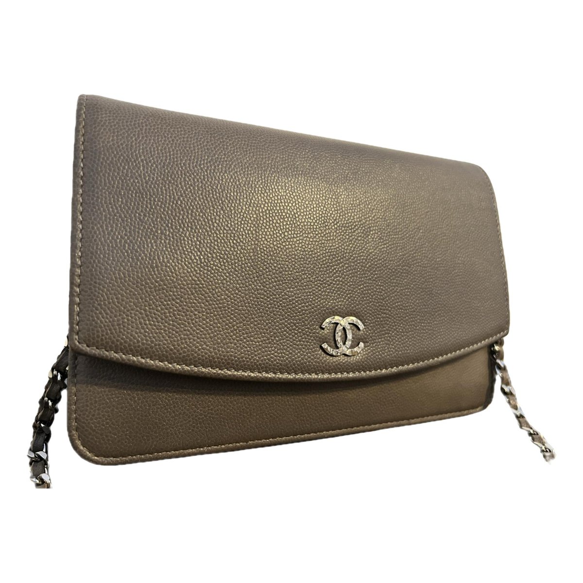 Wallet On Chain leather crossbody bag
