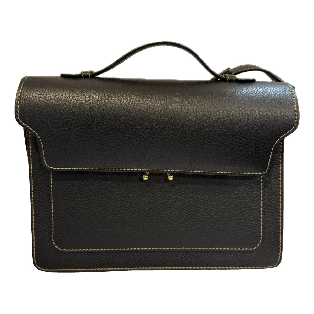 Trunk leather crossbody bag