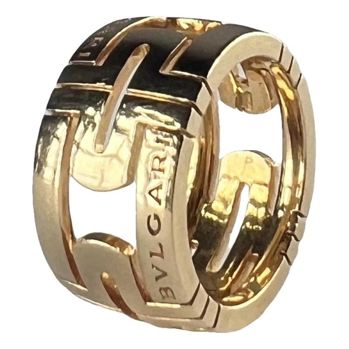 Parentesi yellow gold ring