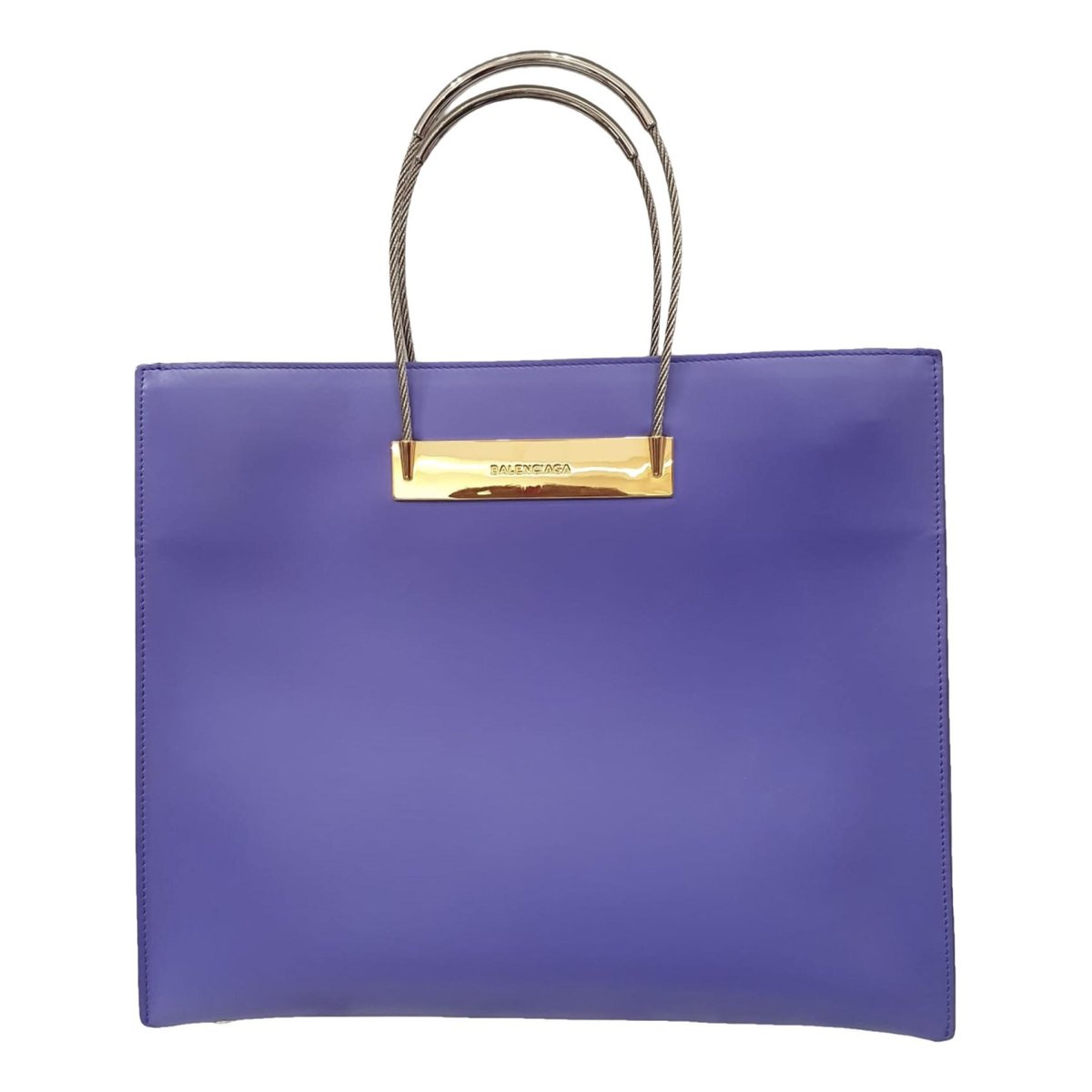 Cable leather crossbody bag