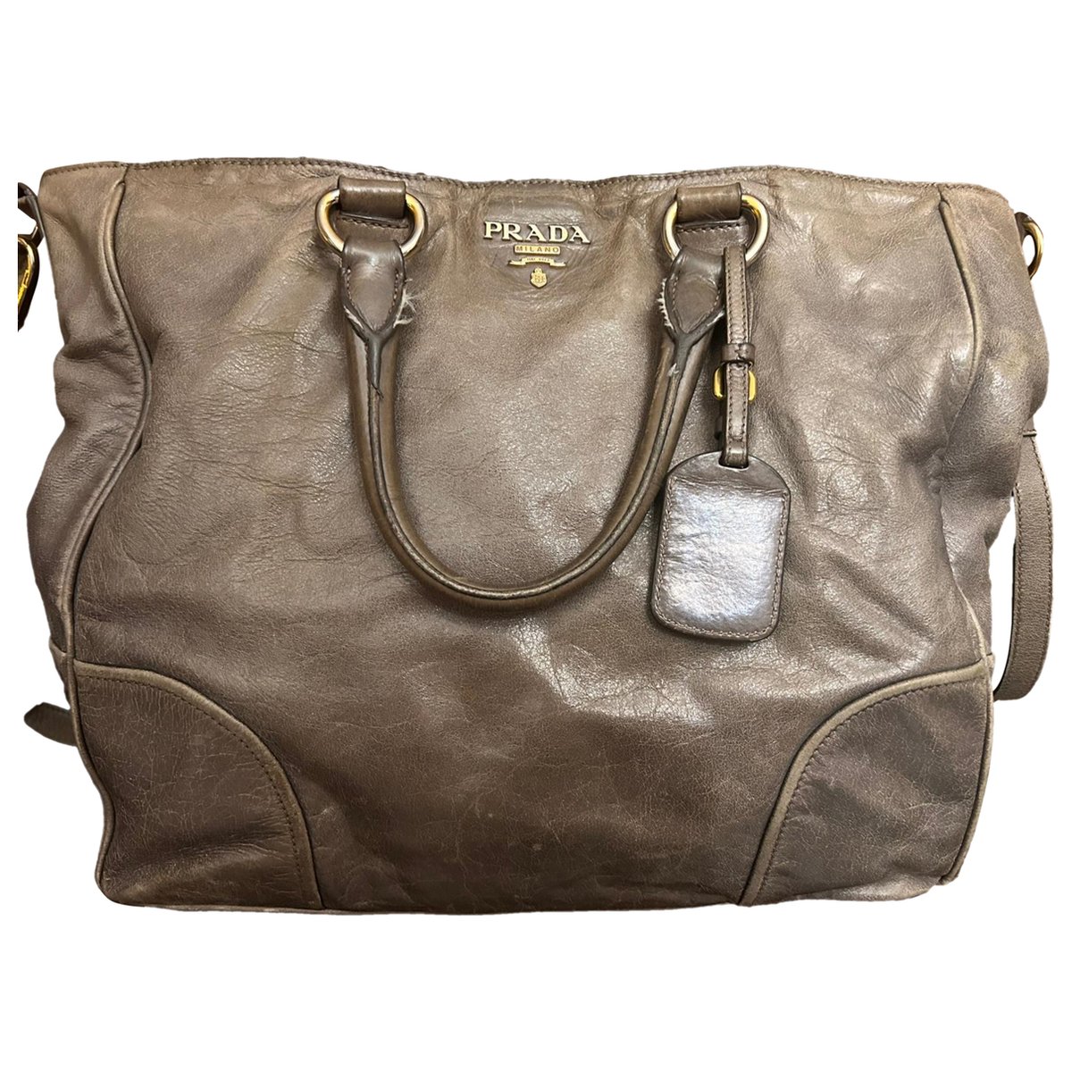 Madras leather crossbody bag