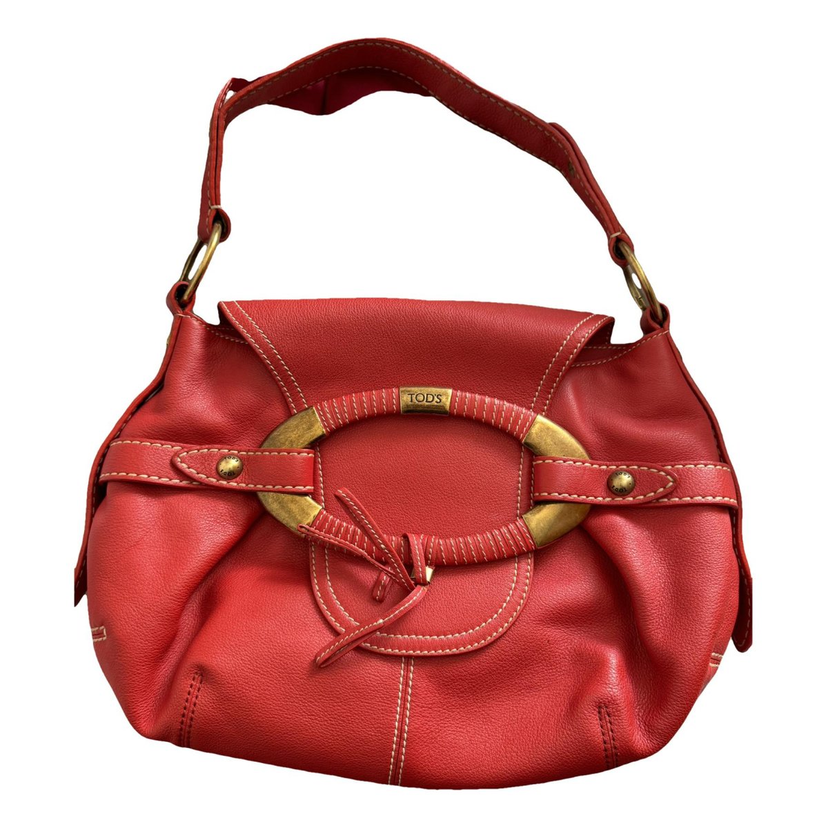Wave leather handbag
