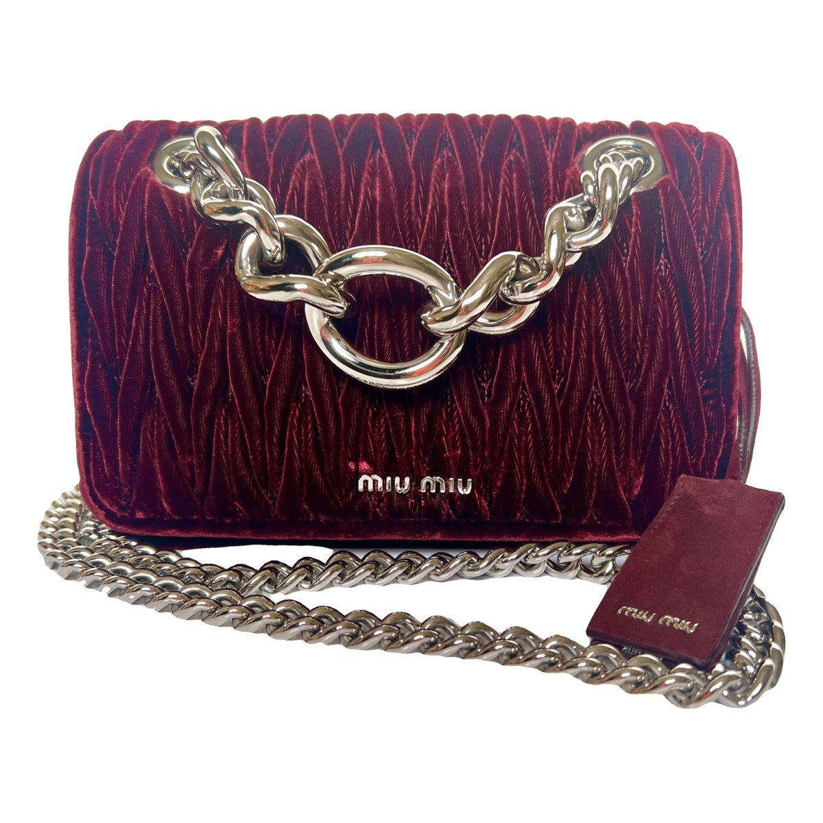 Miu Club velvet crossbody bag