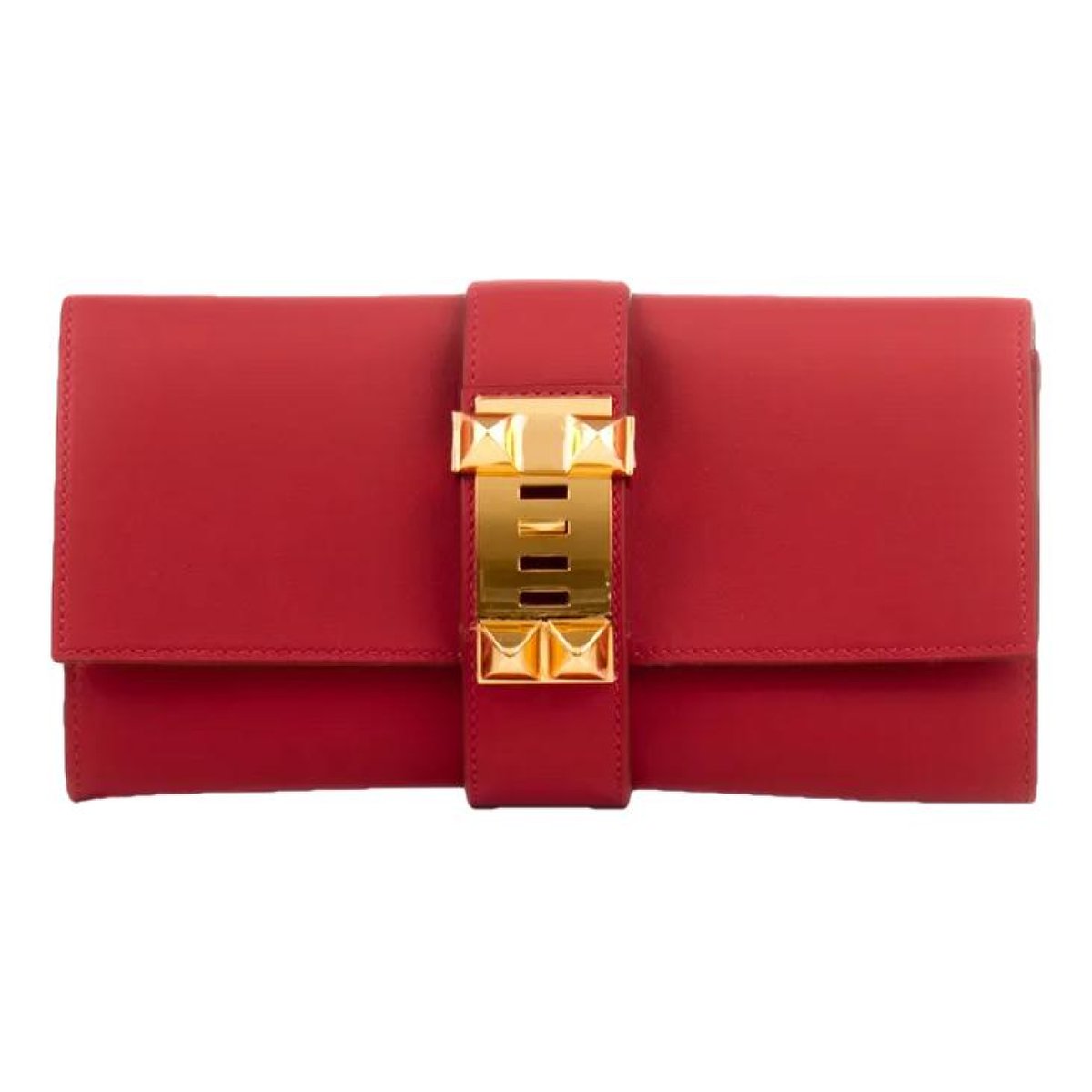 Médor leather clutch bag